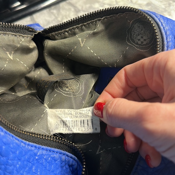VINCE CAMUTO // Sloan crossbody zip top large handle tote bag “Ultraviolet” blue - Picture 2 of 12